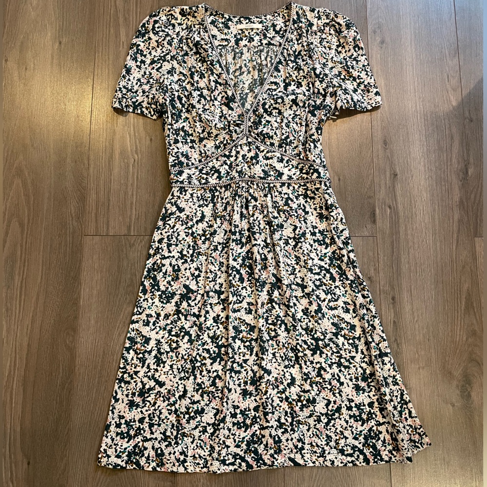 Sessun Jimama splatter v-neck dress
